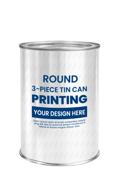 Hộp Thiếc In Đựng Trà 400gr D401 (Φ99x142)